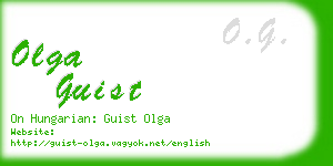 olga guist business card